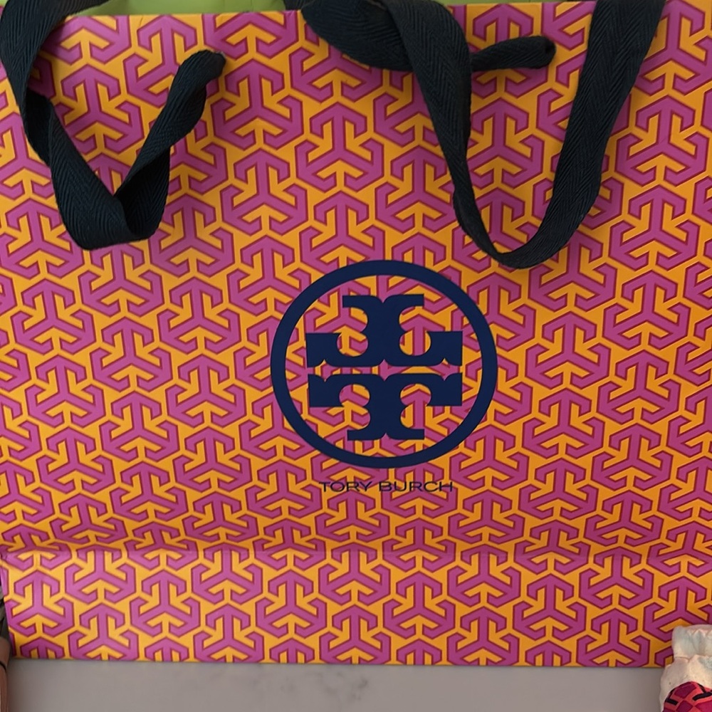 Tory Burch Beige Leather Tote with Tassel - Picture 6 of 8